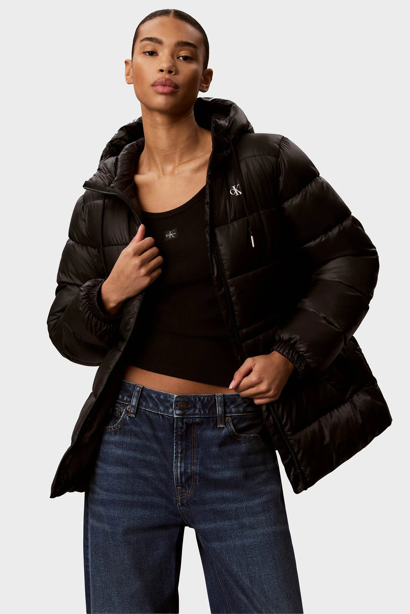 Куртка зимняя/LW MID LOGO PUFFER COAT Calvin Klein Jeans