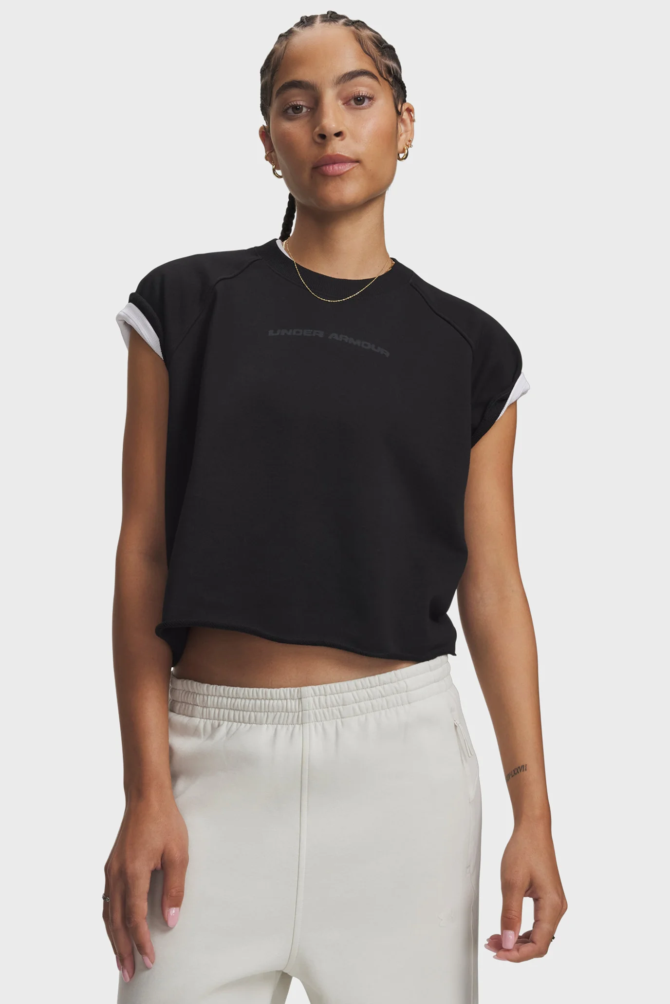 Tricou Negru Pentru femei Icon WM Cut Off SS Under Armour