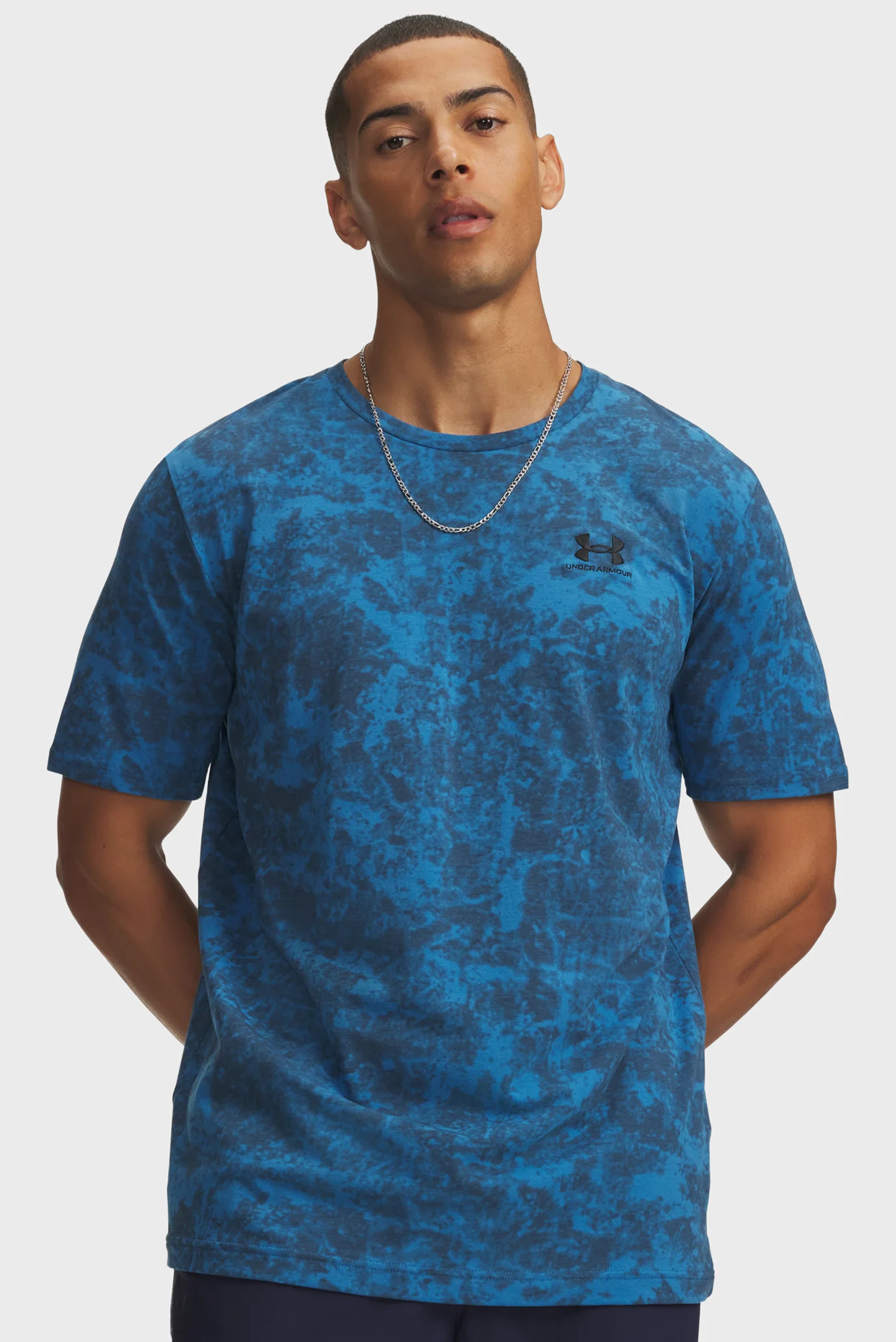 Мужская синяя футболка с узором UA Under Armour