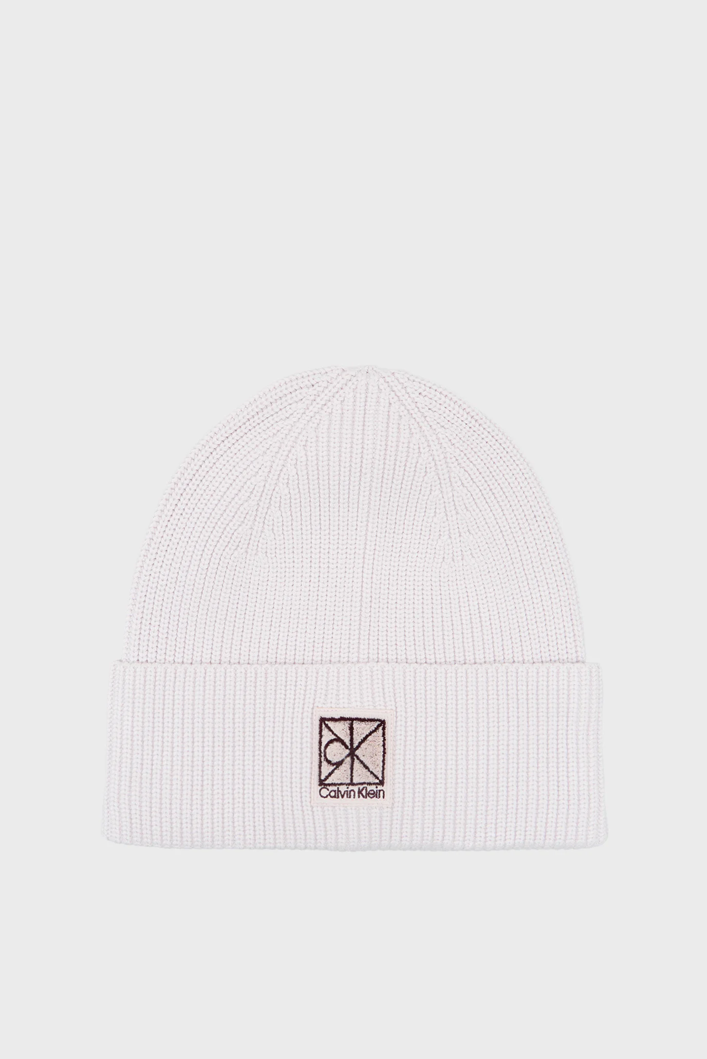 Capac/EMBLEM SQUARE RIB BEANIE Calvin Klein