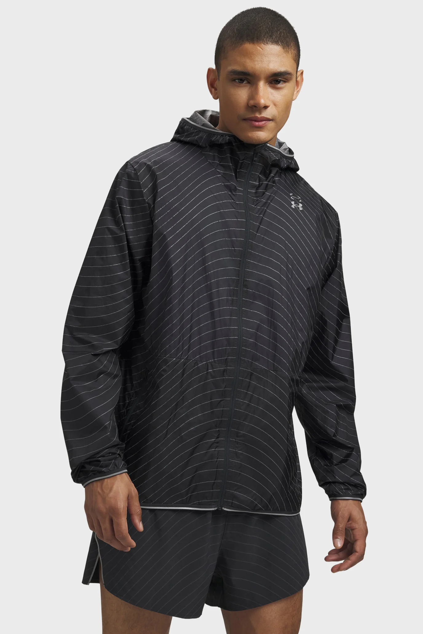 Geacă subțire Gri Pentru bărbați UA Halo Run ReflectiveJacket Under Armour