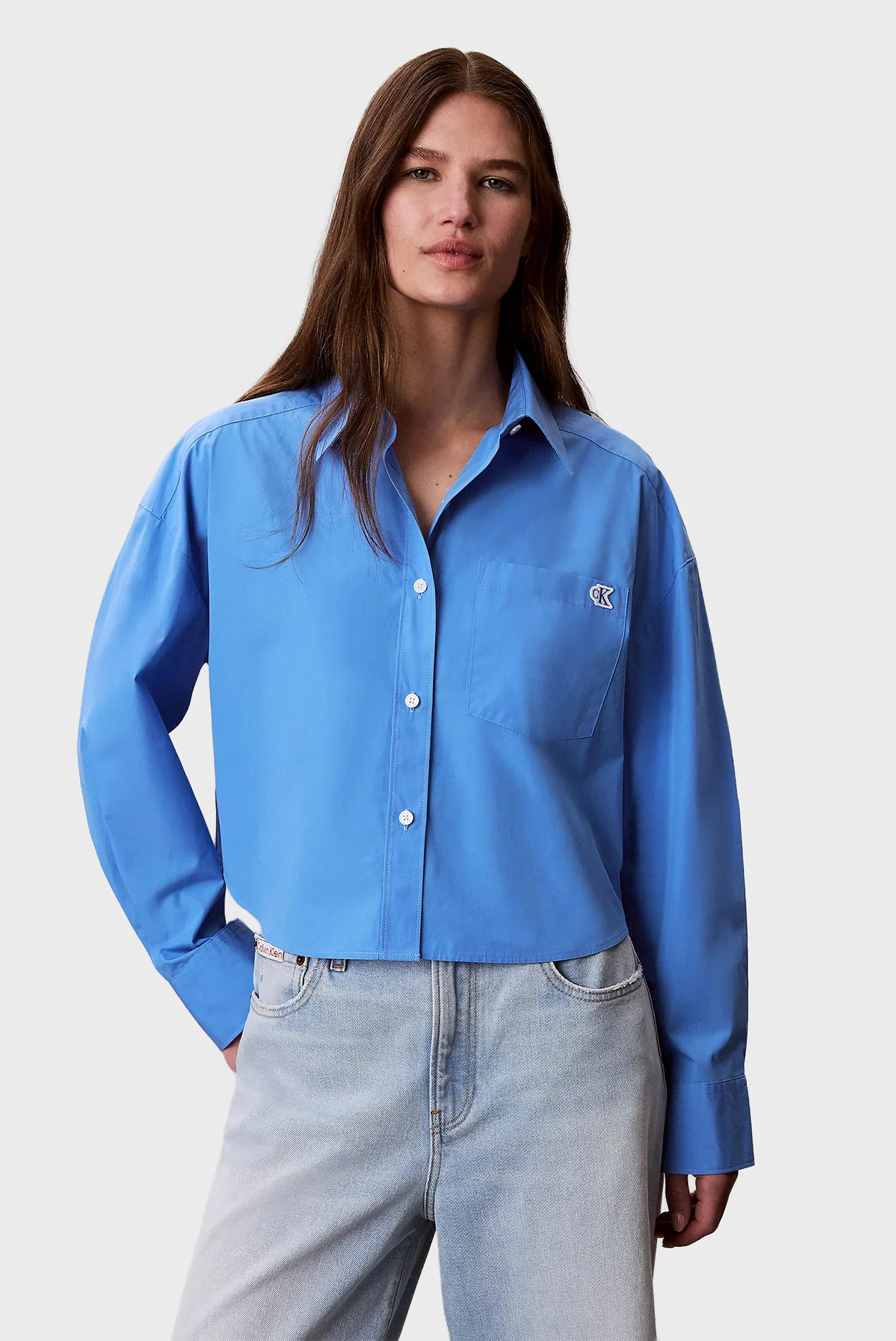 Рубашка/COTTON POPLIN CROPPED SHIRT Calvin Klein Jeans
