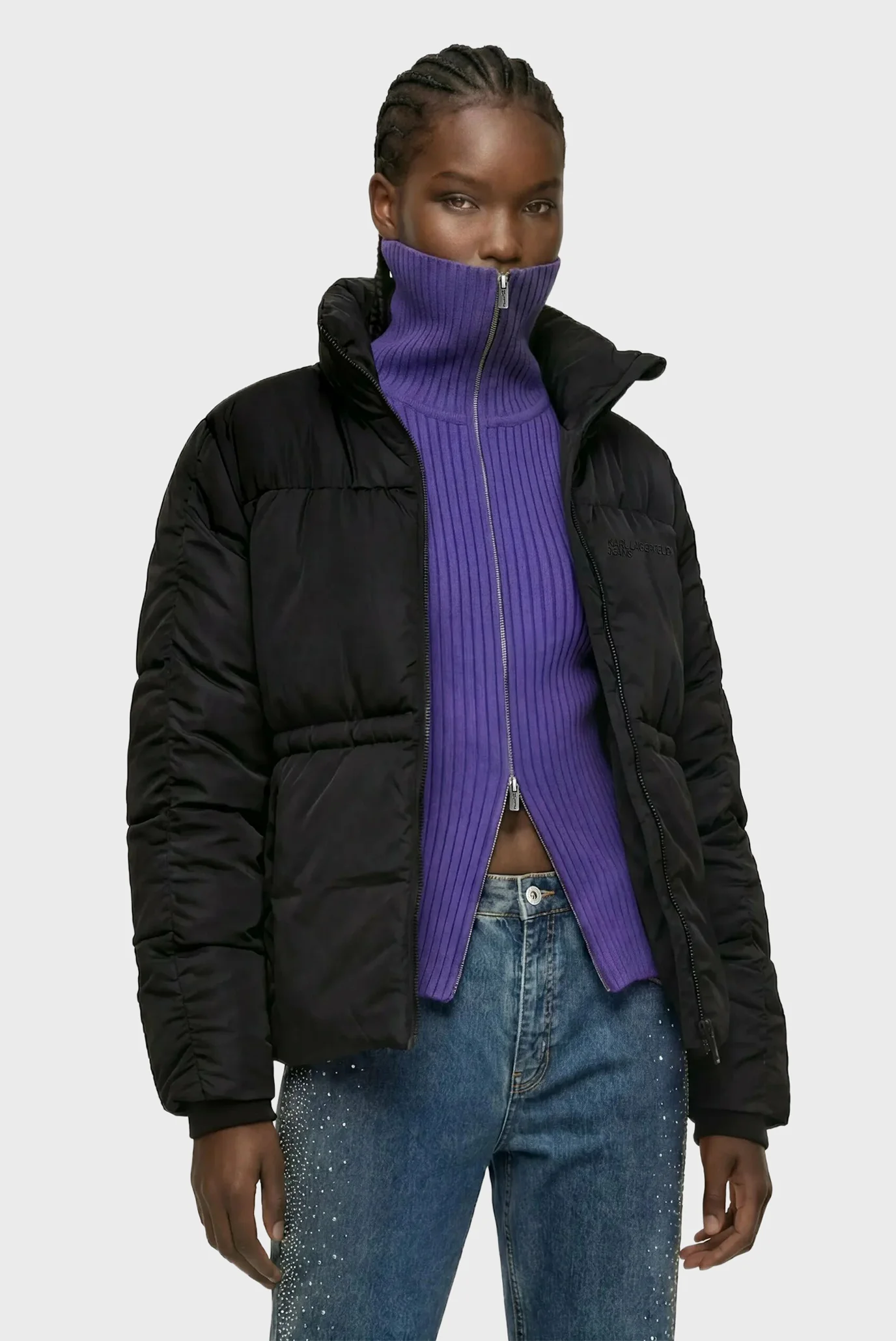 Куртка зимняя/klj ruched sleeve puffer Karl Lagerfeld Jeans