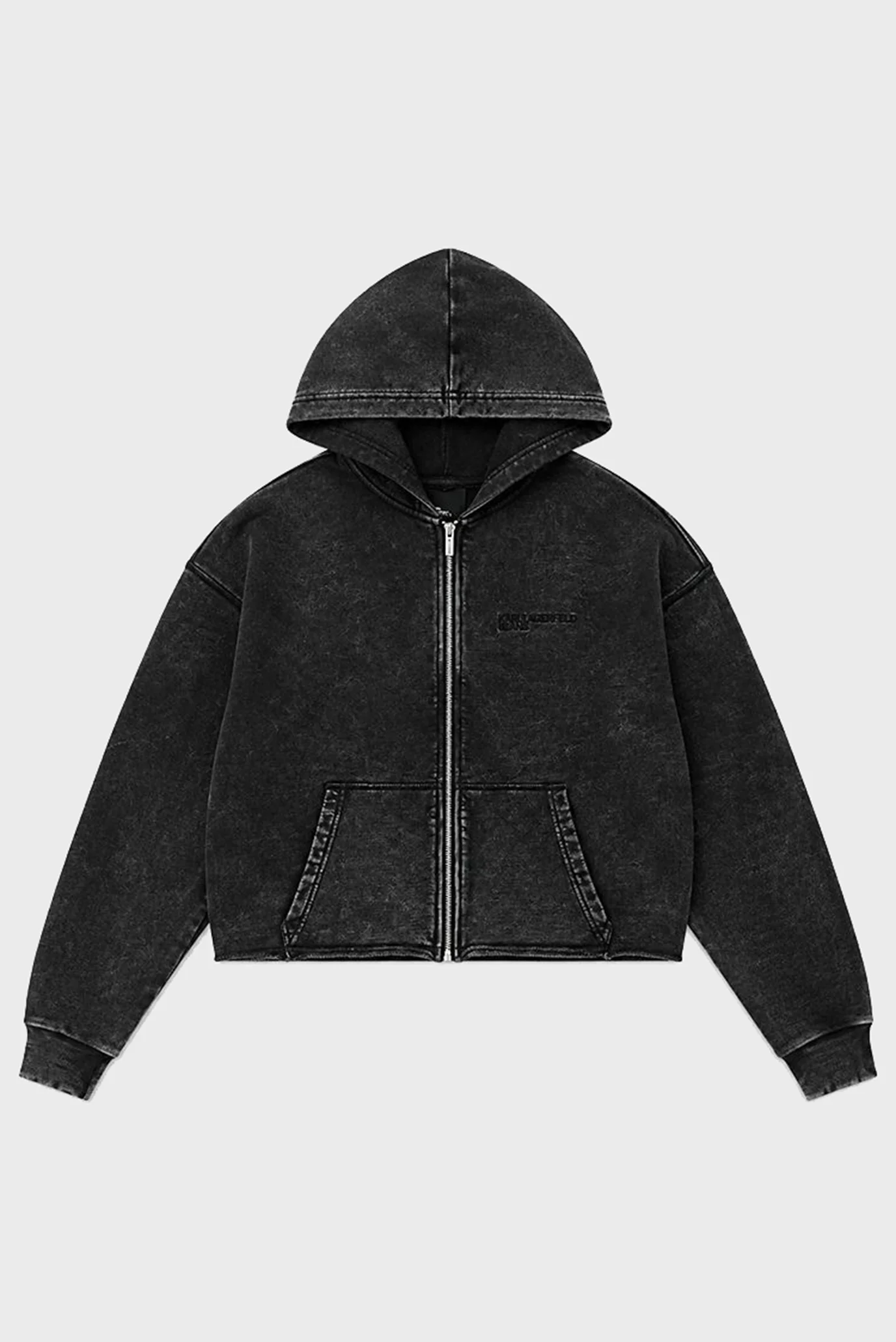 Raglan/klj washed zip through hoodie Karl Lagerfeld Jeans