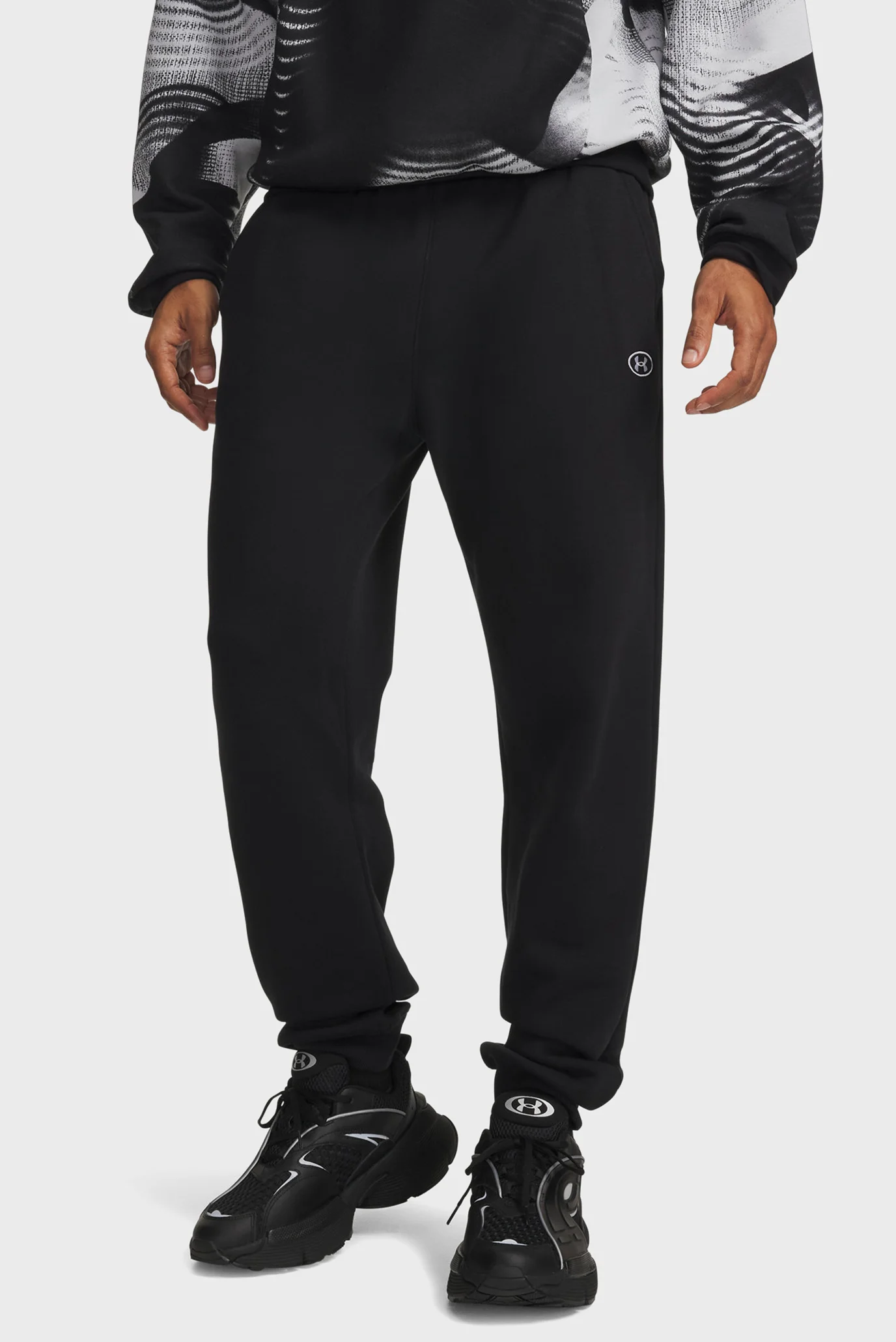 Мужские Черные Штаны спортивные UA Rival Flc Jogger Under Armour