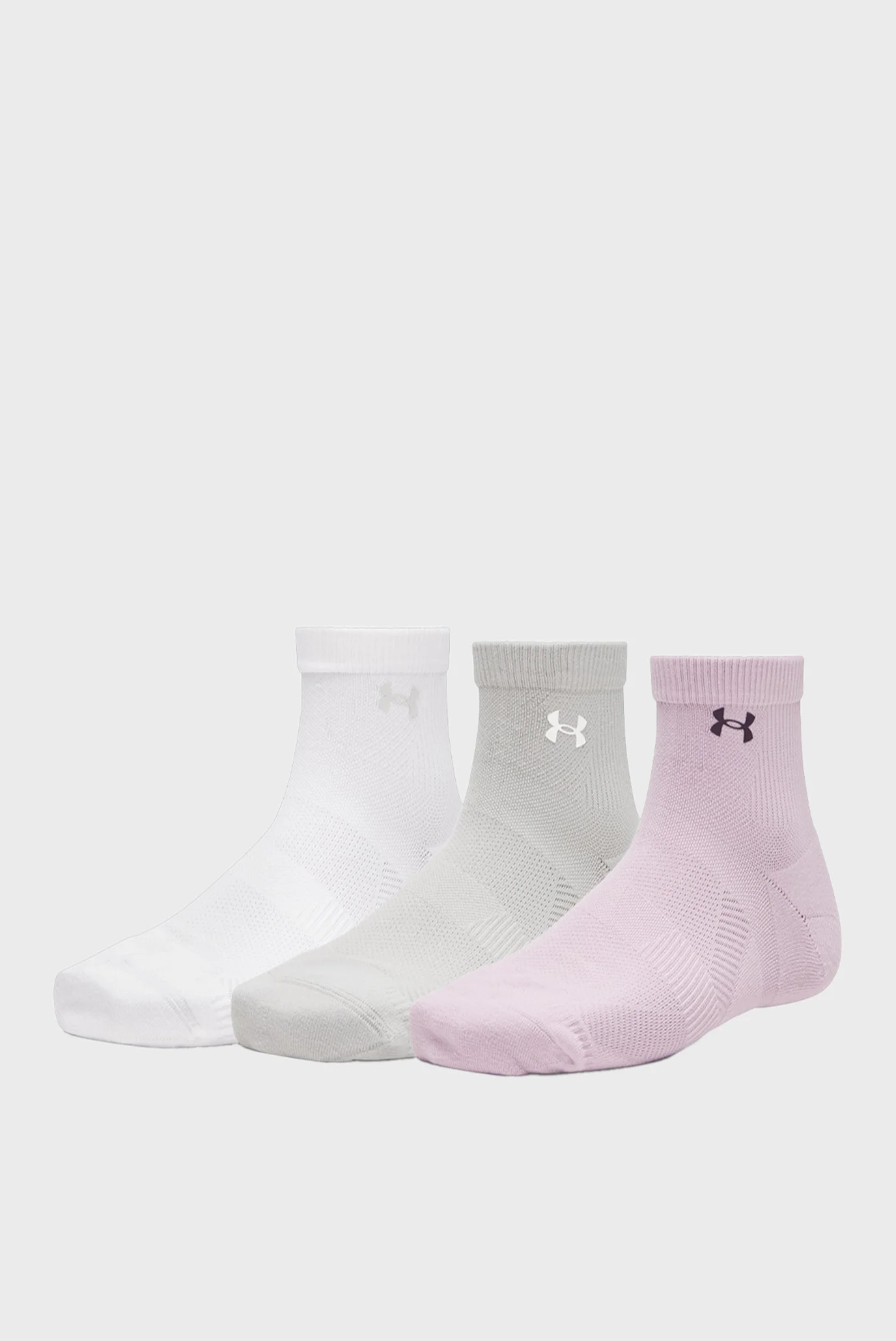 Șosete Roz Pentru femei Women's Vanish 3pk Qtr Under Armour