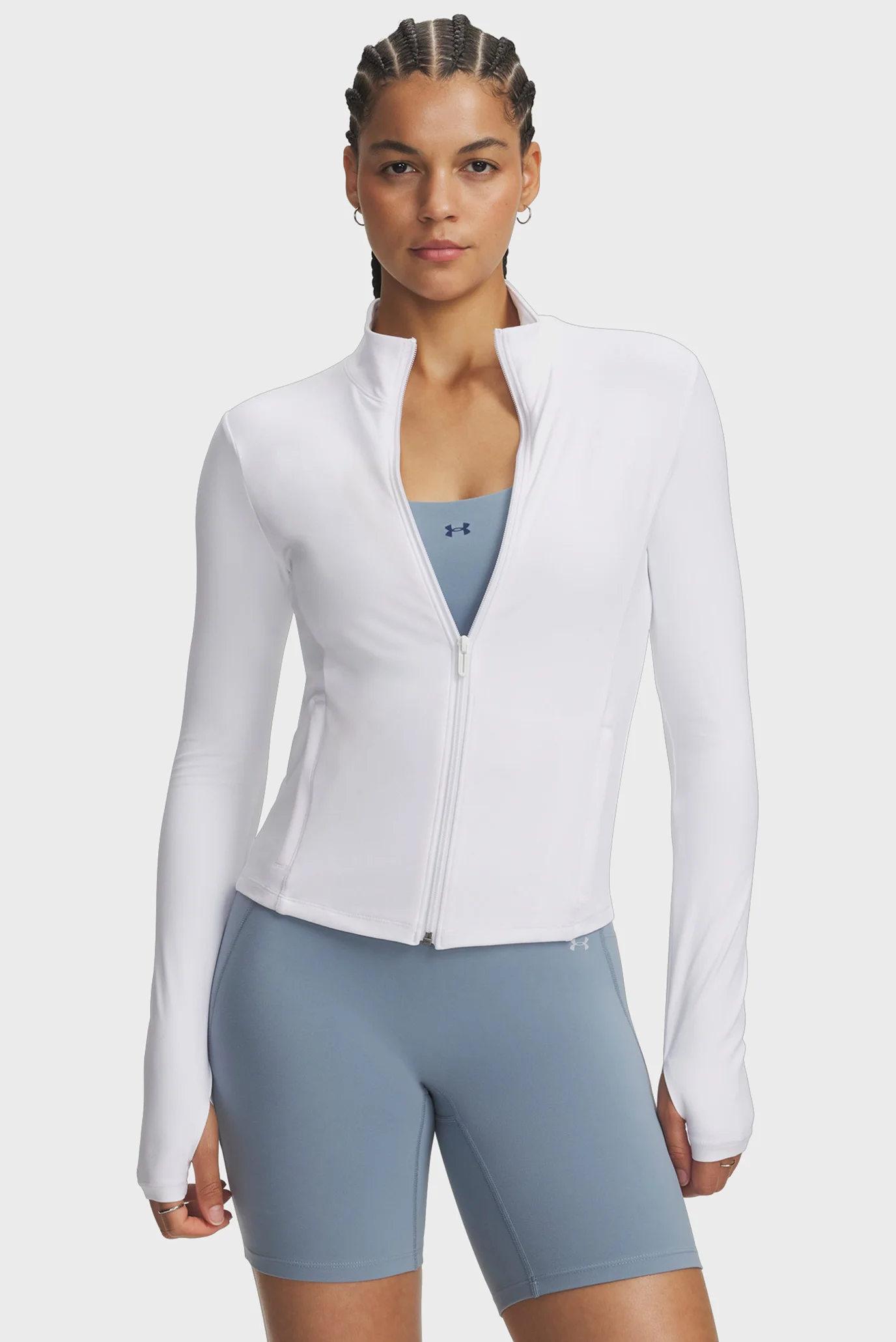Tricou cu mânecă lungă Alb Pentru femei Meridian Full Zip Under Armour