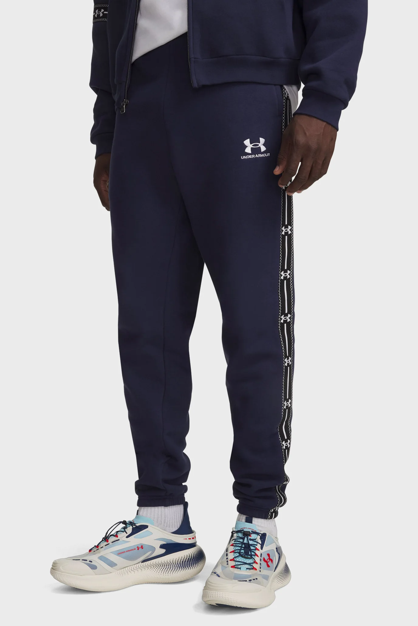 Pantaloni sport Albaștri Pentru bărbați UA Icon Flc Taped Jgr Under Armour