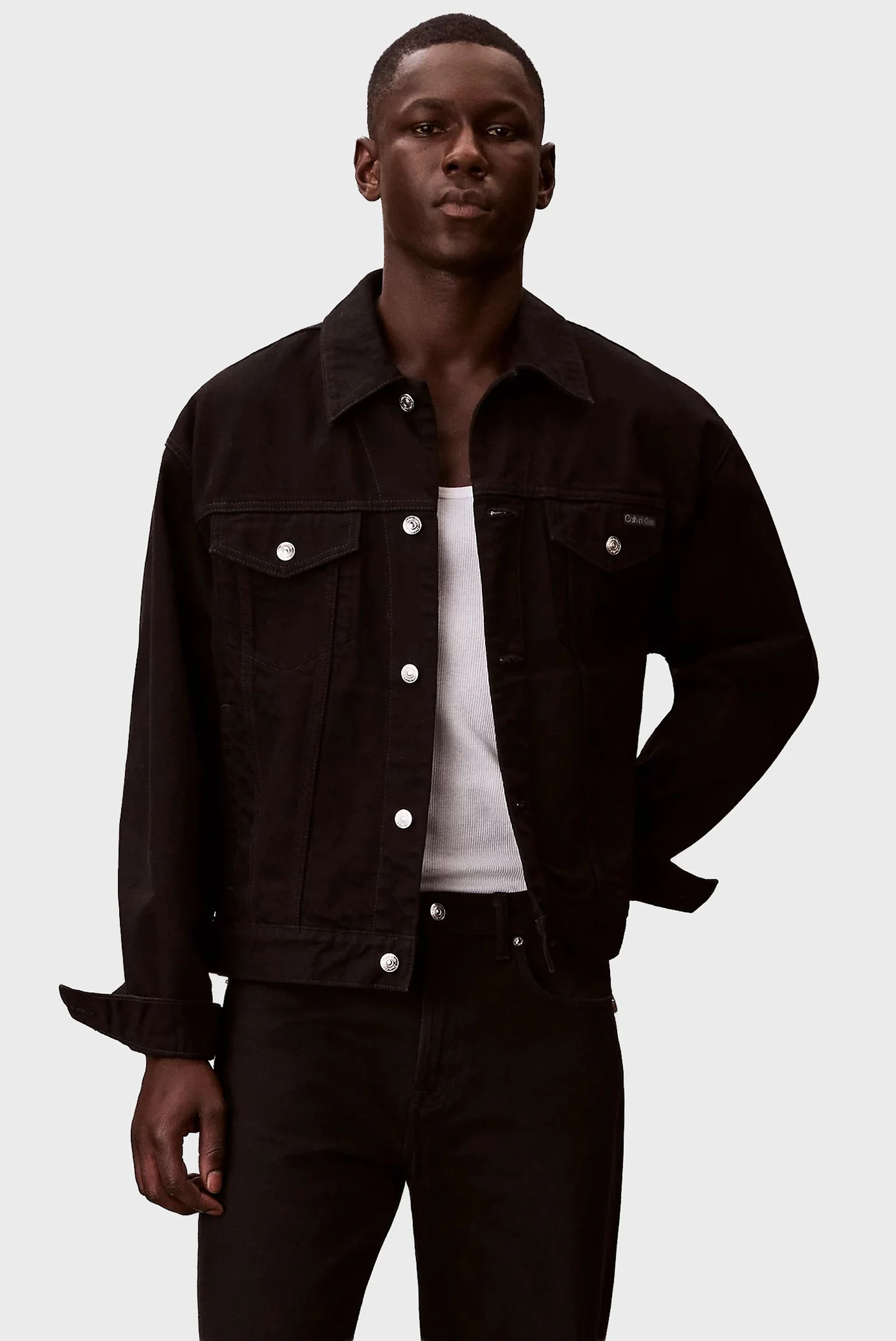 Jacheta denim/90S CK CLASSIC BLACK TRUCKER Calvin Klein Jeans