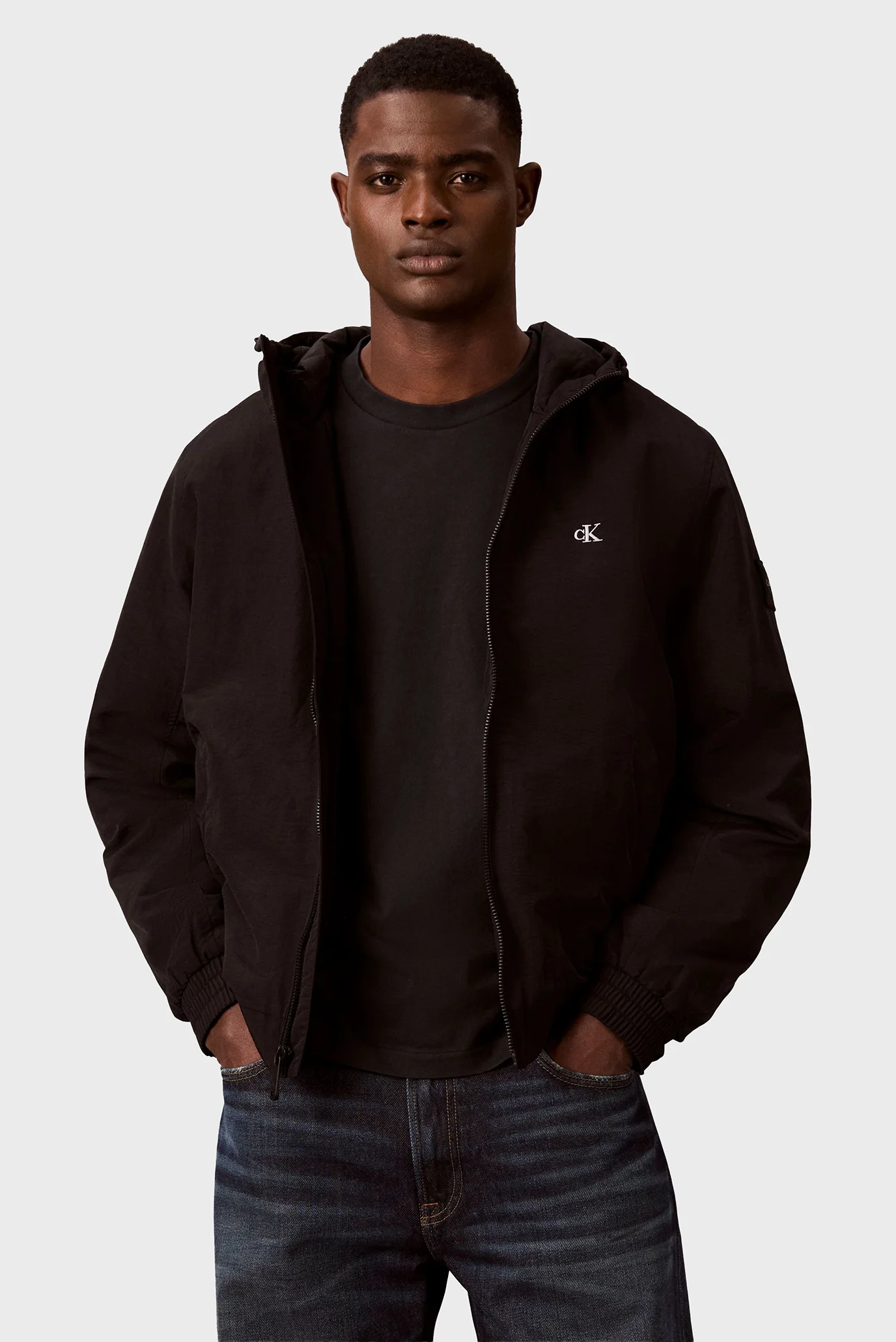 Geaca demi-sezon/LS PADDED NYLON HOODED HARRINGTO Calvin Klein Jeans