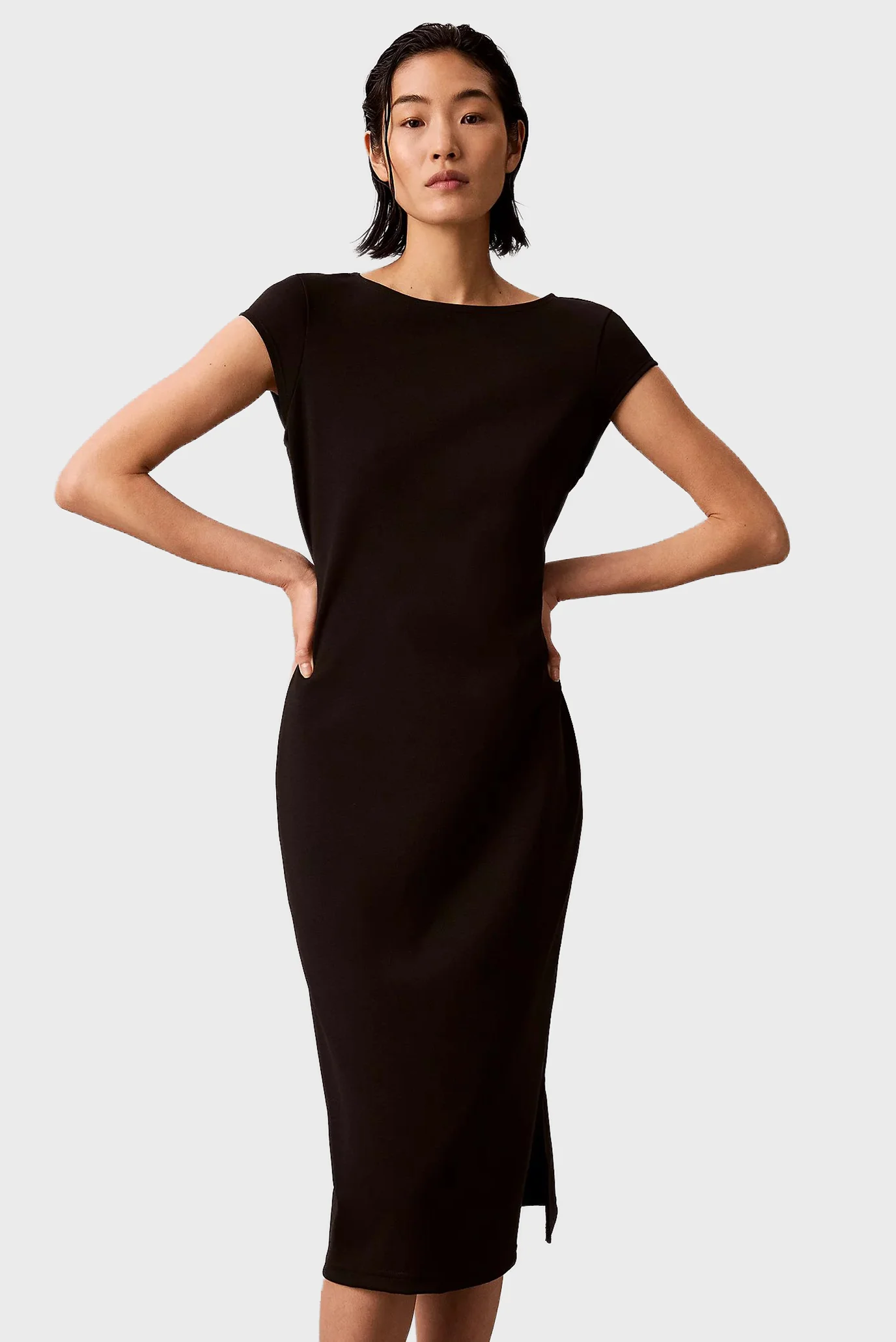 Rochie/CAP SLV INTERLOCK MIDI DRESS Calvin Klein