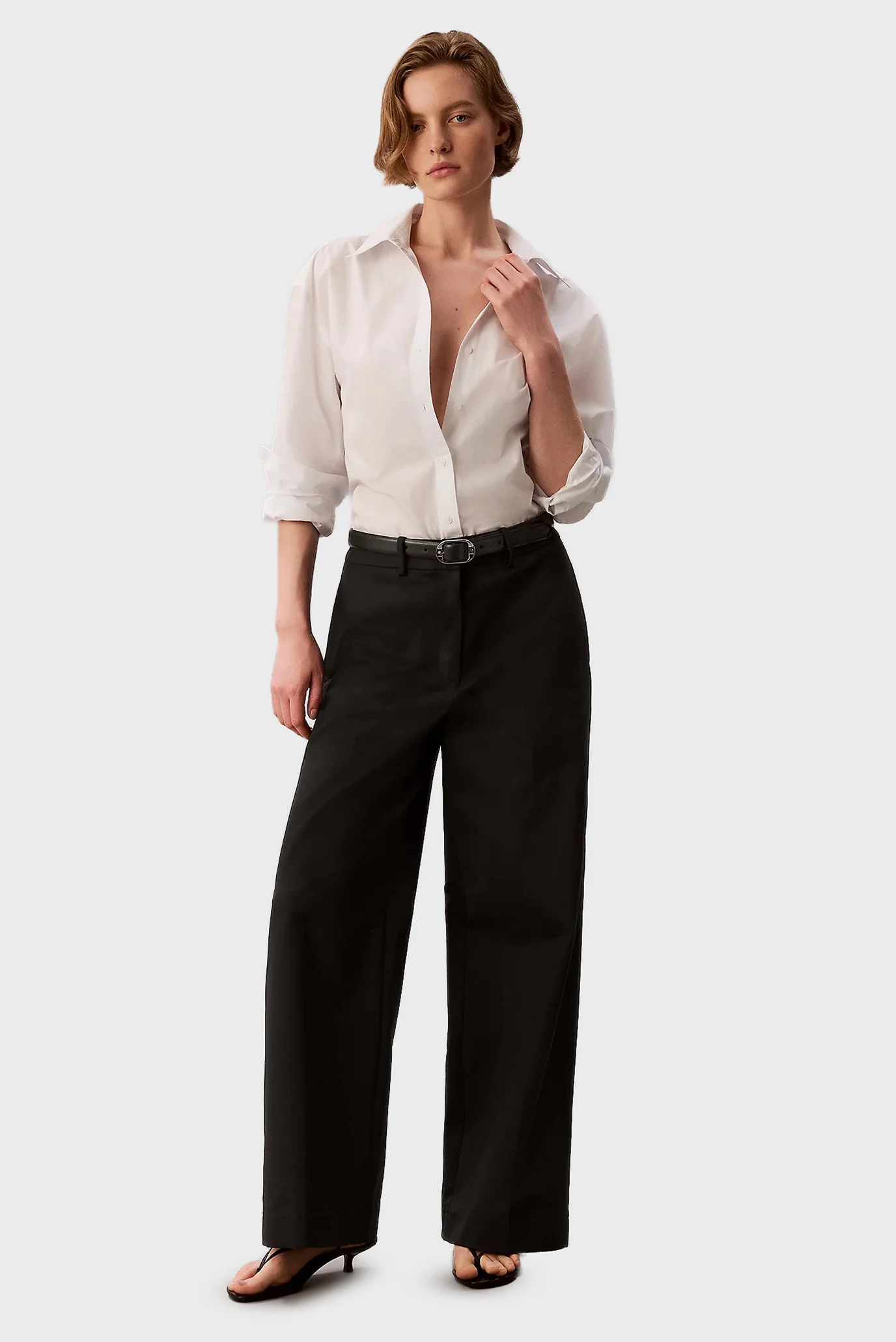 Pantaloni/STRETCH CHINO WIDE LEG PANT Calvin Klein