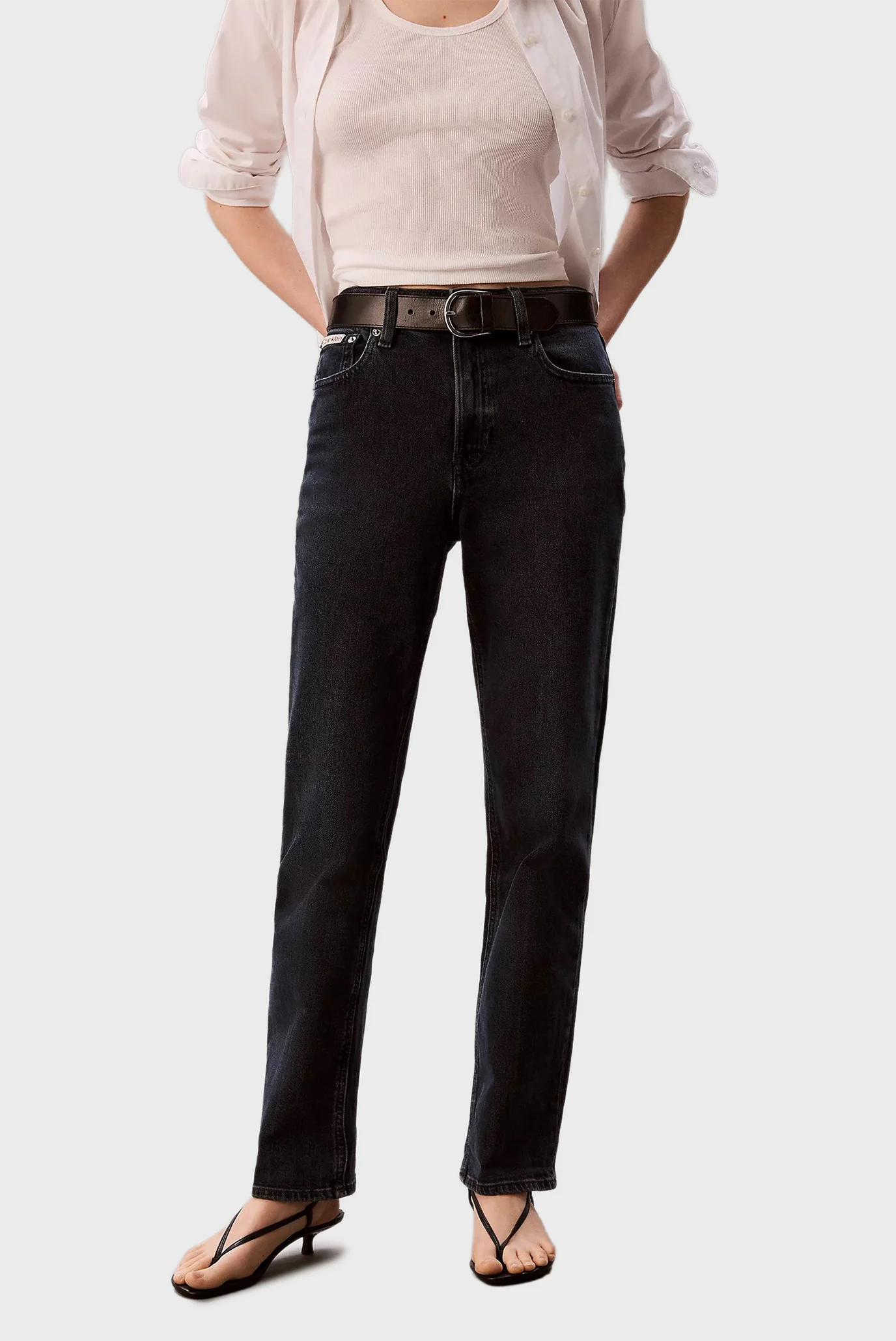 Джинсы/HIGH RISE STRAIGHT BLUE EBONY Calvin Klein