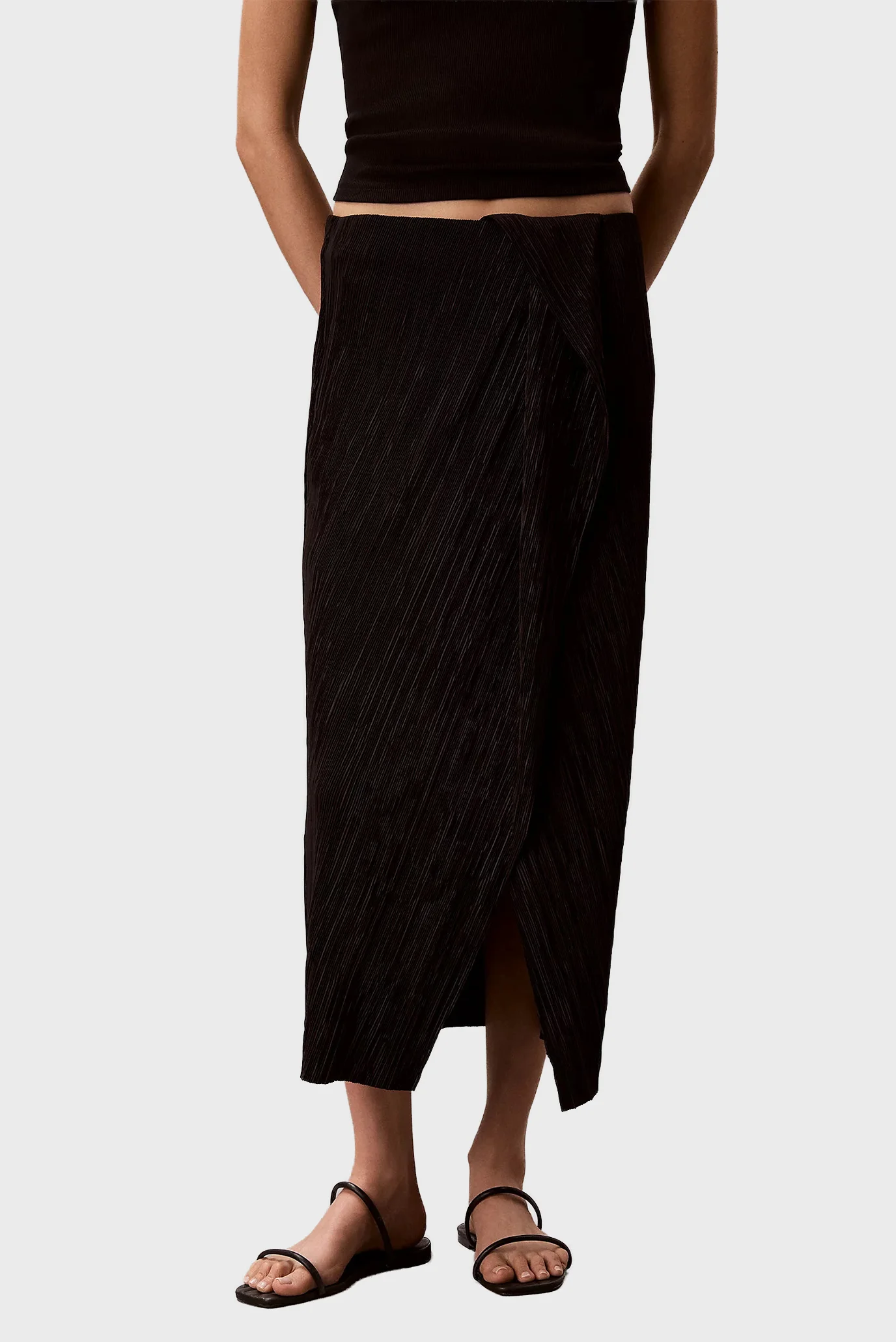 Fusta/PLISSE BIAS SEAM MIDI SKIRT Calvin Klein