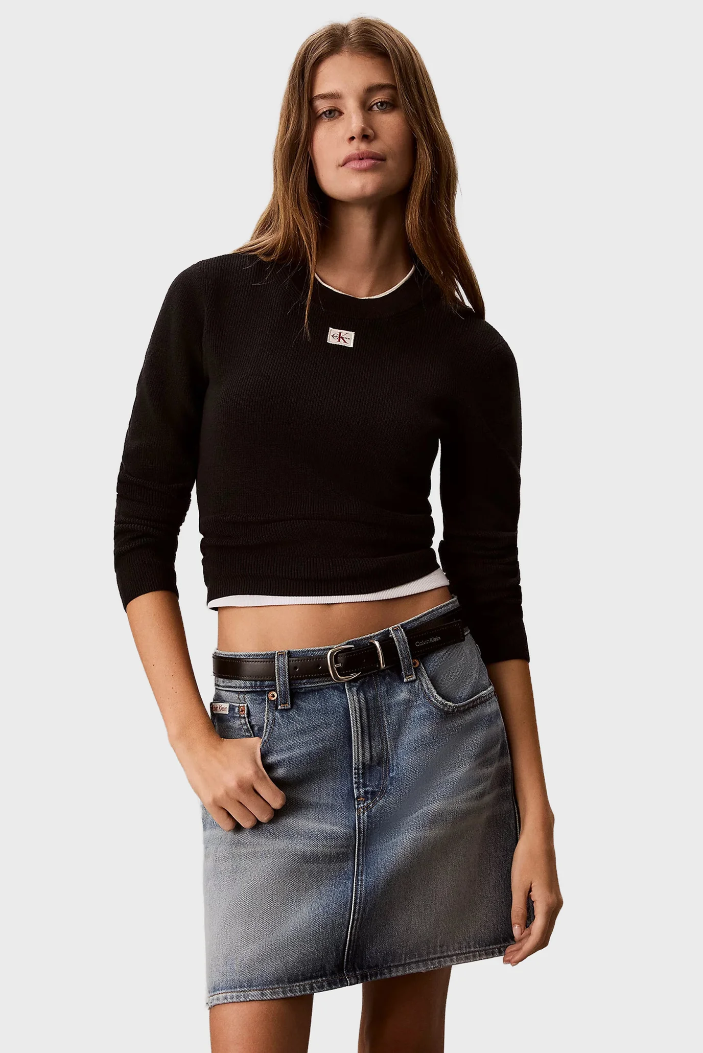 Свитер/WOVEN LABEL LS CREW NECK Calvin Klein Jeans