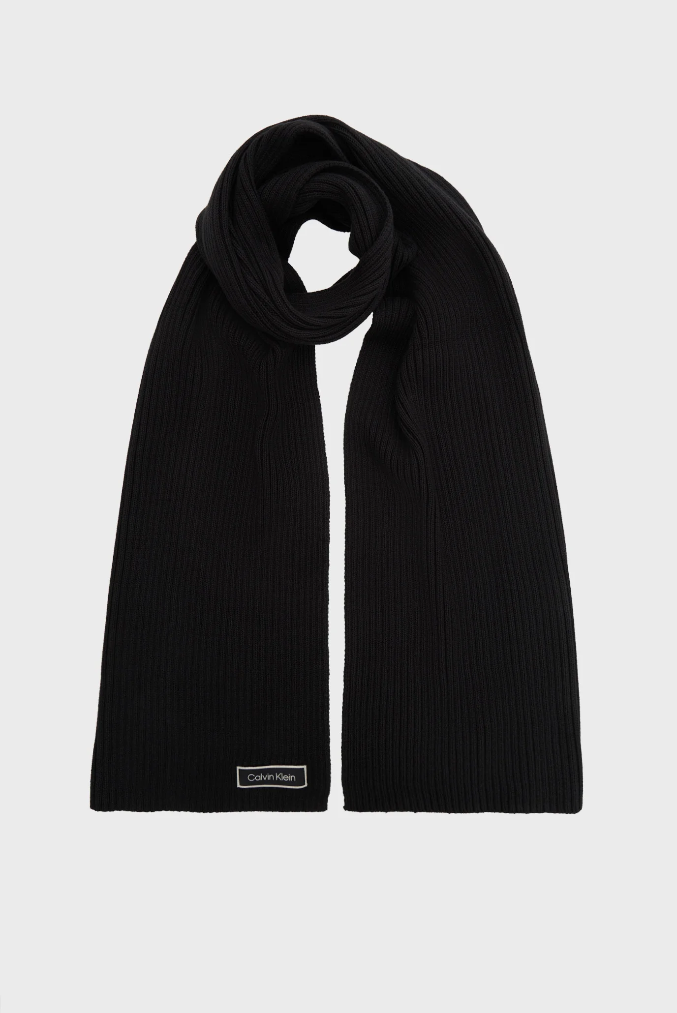 Eșarfă/PATCH CHUNKY RIB CTN KNIT SCARF Calvin Klein