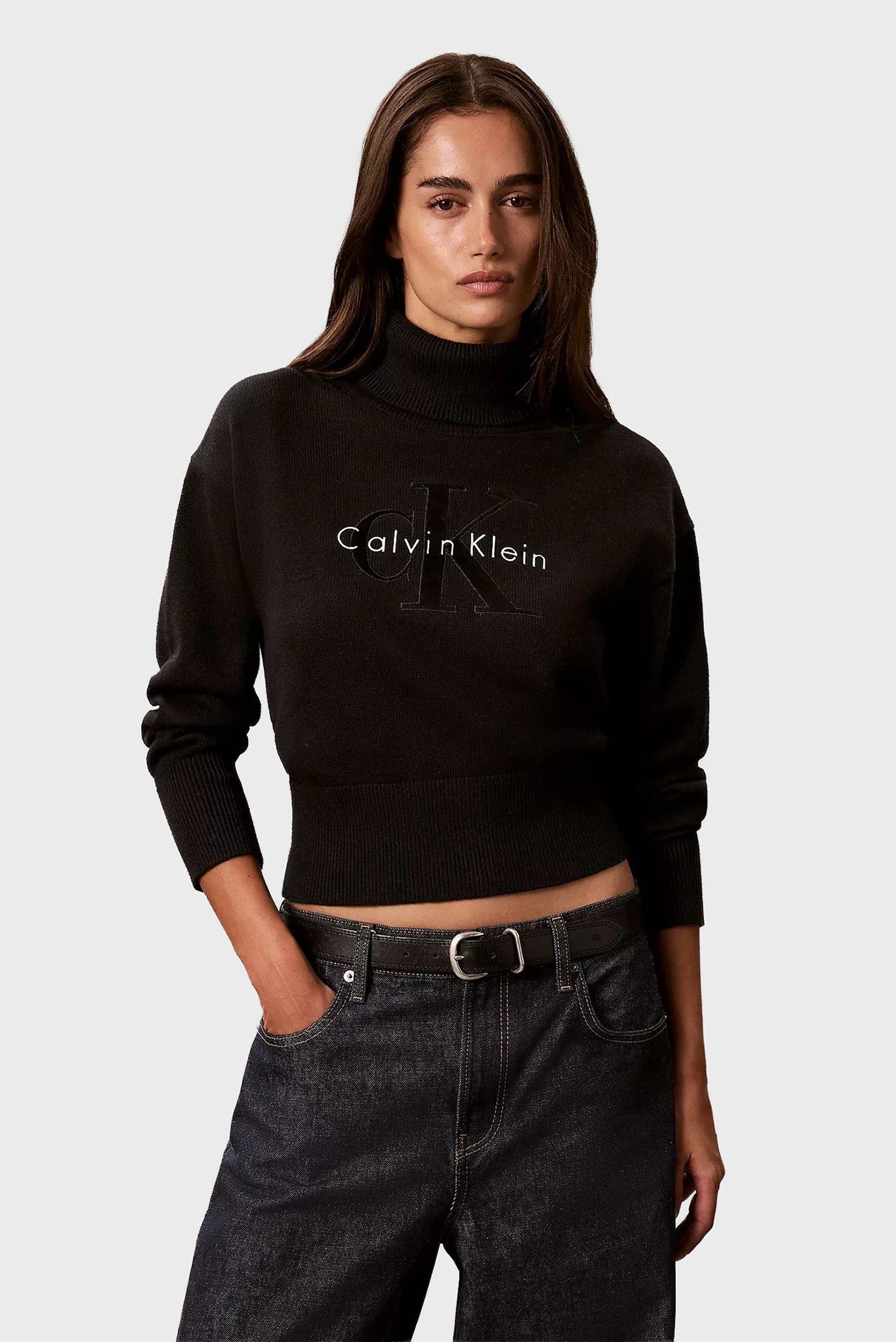 Pulover/LS LOGO TNECK PULLOVER Calvin Klein